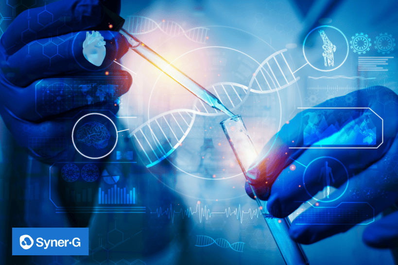Vector of DNA and large molecule concepts in drug discovery.